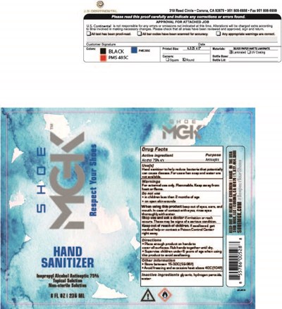 Hand Sanitizer Label (Shoe mgk Hand Sanitizer 2 4 21 20 (002))